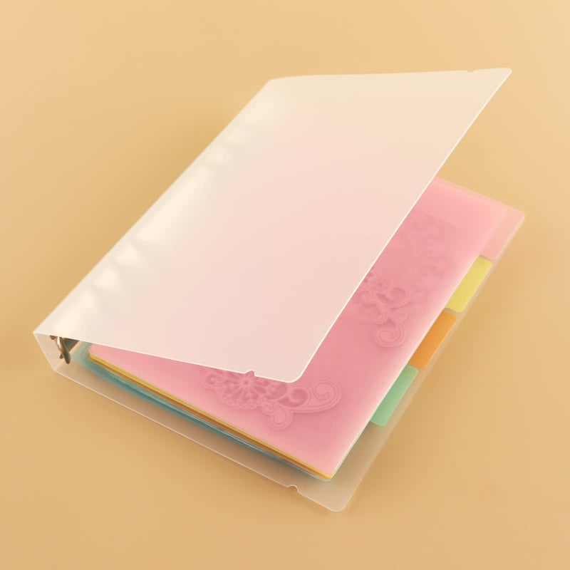 CYFUN DESIGN A5 6 Ring Binder Coveder with Snap Closure Button Storage Book Cover for 6 Hole Planner Pages Refill Insert Die Storage Book Binder - Image 2
