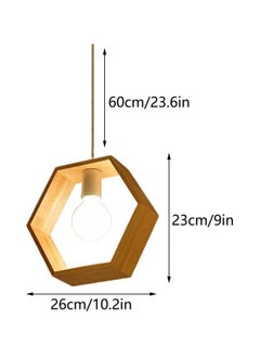 LOOPITYS Creative geometric wooden pendant light, adjustable in height, suitable for decorating living rooms, bedrooms, kitchens, dining rooms, and entrance halls (including light bulbs, with E27 screw heads)  - Image 4