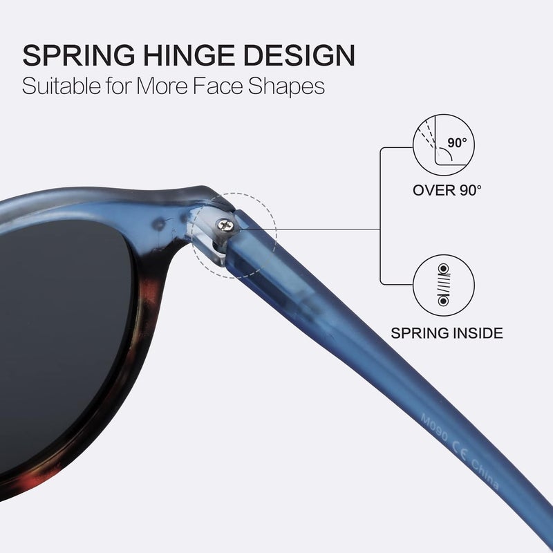 ZENOTTIC Polarized Round Sunglasses, Stylish Small Sunglasses for Men and Women Retro Classic, Multi-Style Selection - Image 4