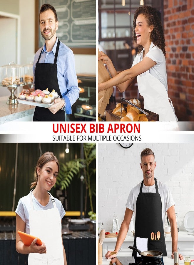 يوتوبيا كيتشين مريلة مطبخ يوتوبيا، عبوة من قطعتين، قابلة للتعديل مع جيبين، مقاومة للماء والزيت، مريلة طهي مناسبة للرجال والنساء، أسود/أبيض، عبوة من قطعتين - Image 5