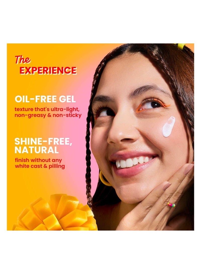 Dot & Key Mango Detan Gel Sunscreen SPF 50+ PA+++ 50g | Oil-Free, With Alpha-Arbutin & Niacinamide | Controls Tanning, Brightens Skin, Ultra-light | Fades Dark Spots, Evens Tone, Water Resistant | All Skin Types - Image 2