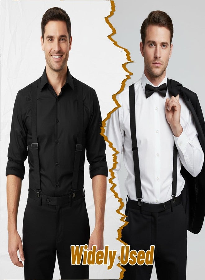 PercyEffie 4 Pcs X Back Hidden Suspenders for Men, Heavy Duty Hiking Suspenders Adjustable Under Clothing Invisible Belt Undergarment Suspender for Winter Untucked Men Outdoor Hiking - Image 4