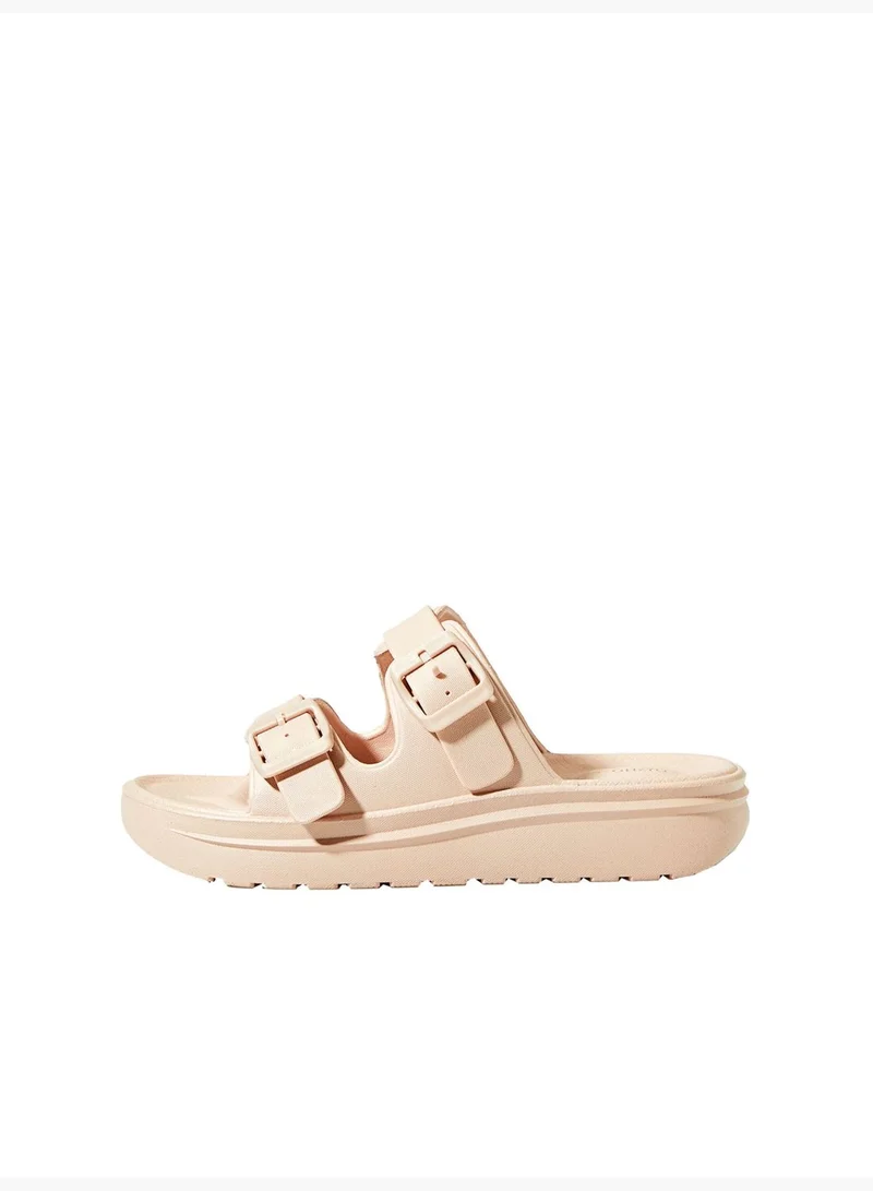 oysho Nude buckle sandals