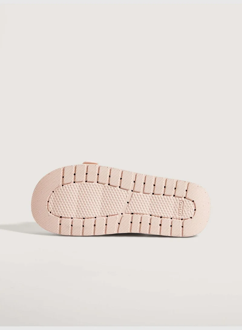oysho Nude buckle sandals