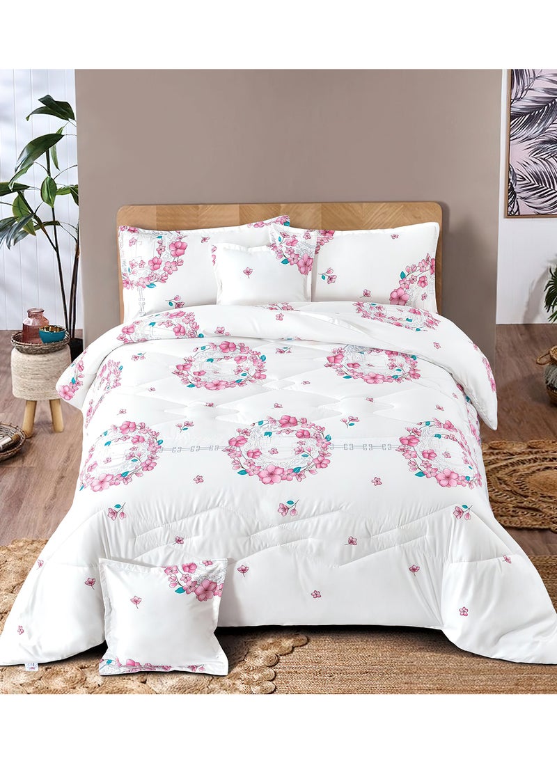 Ming Li - 4 Pieces Single Size 160x210Cm Comforter Set Medium Filling Bedding Set for All Season Includes 1Comforter 1Bedsheet 1Pillow Shams and 1Cushion cases - Image 1