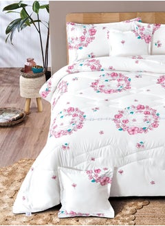 Ming Li 4 Pieces Single Size 160x210Cm Comforter Set Medium Filling Bedding Set for All Season Includes 1Comforter 1Bedsheet 1Pillow Shams and 1Cushion cases  - Image 2