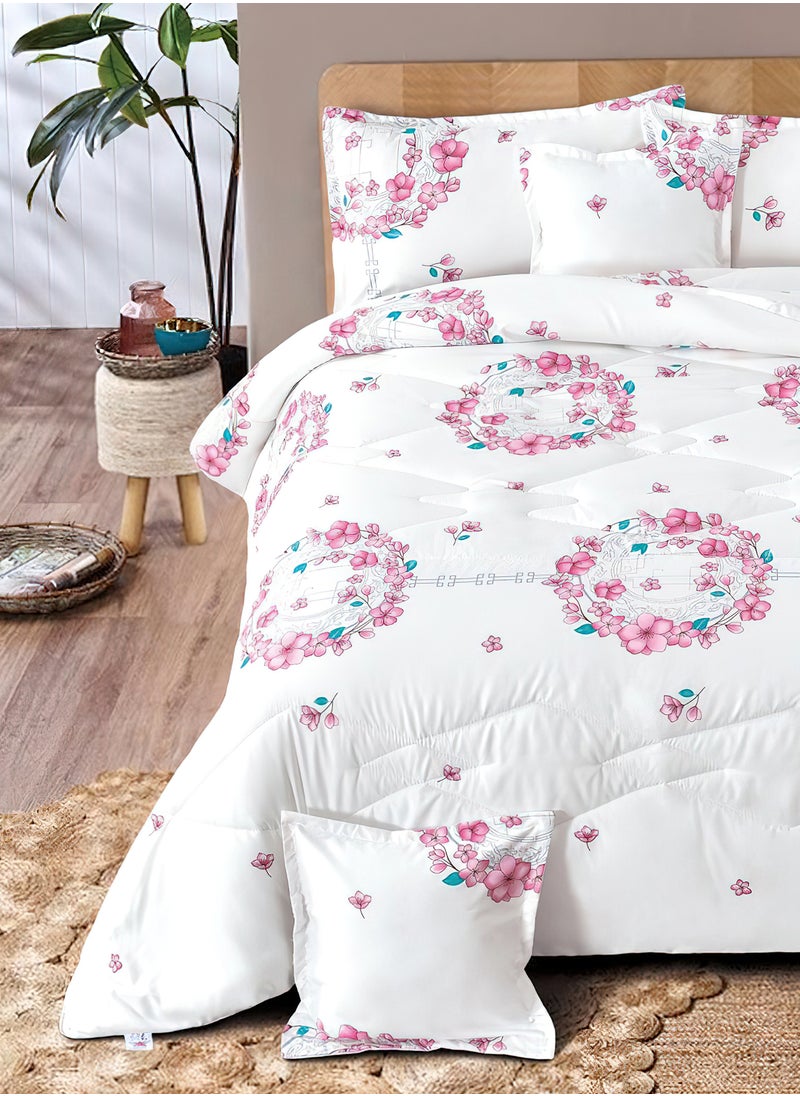 Ming Li - 4 Pieces Single Size 160x210Cm Comforter Set Medium Filling Bedding Set for All Season Includes 1Comforter 1Bedsheet 1Pillow Shams and 1Cushion cases - Image 1
