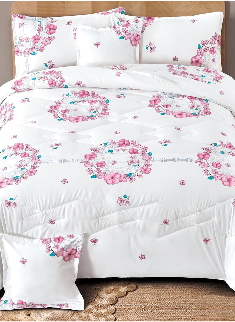 Ming Li - 4 Pieces Single Size 160x210Cm Comforter Set Medium Filling Bedding Set for All Season Includes 1Comforter 1Bedsheet 1Pillow Shams and 1Cushion cases - Image 1