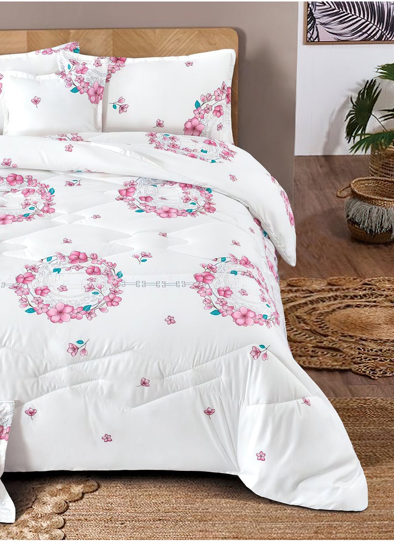 Ming Li - 4 Pieces Single Size 160x210Cm Comforter Set Medium Filling Bedding Set for All Season Includes 1Comforter 1Bedsheet 1Pillow Shams and 1Cushion cases - Image 1