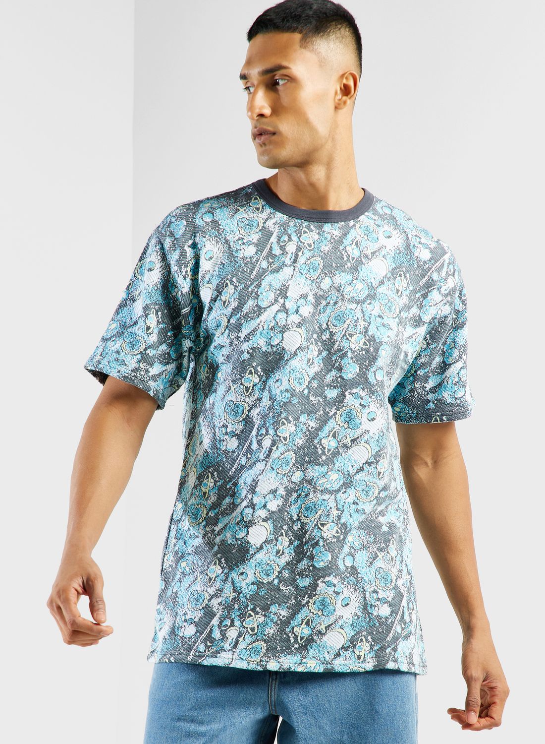 Buy Vans Grey Anaheim Space Galaxy Knit T-Shirt for Men in Oman