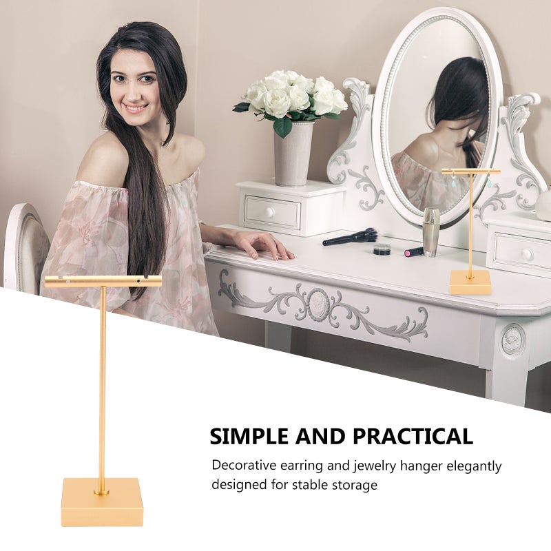 1Pc T-shaped Storage Rack Earring Display Rack Jewelry Show Prop Showing Stand - Image 4
