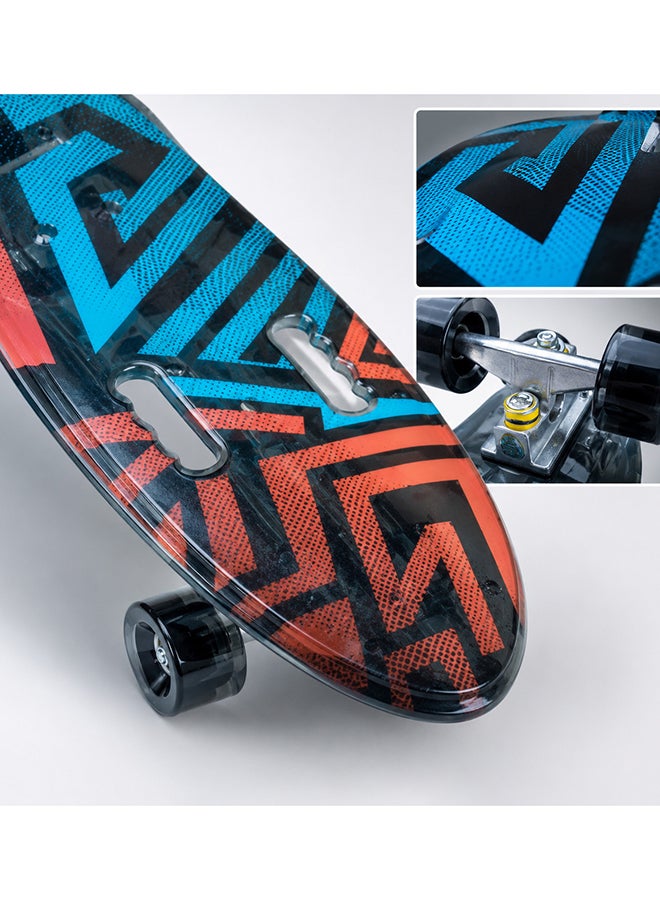 DEXO 22” Mini Cruiser Skateboard with LED Wheels – Complete Penny Board with ABEC-7 Bearings, Aluminium Trucks & T-Tool for Kids, Teens & Adults (Max Load 220 lbs) - Image 1