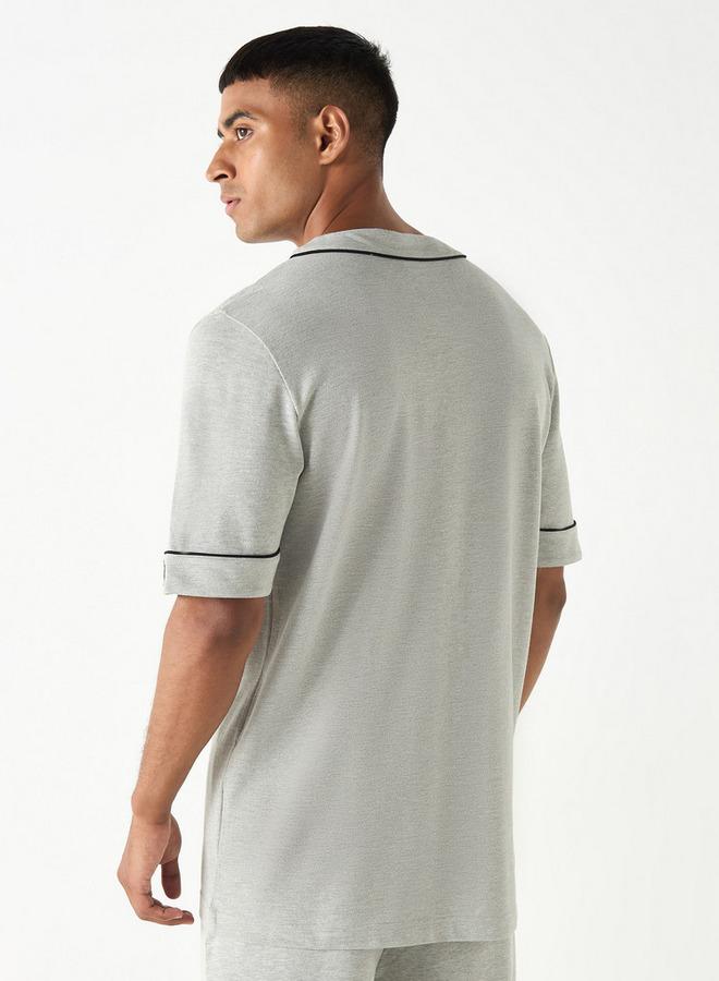 Starter Regular Fit Printed V-neck Shirt - Image 3