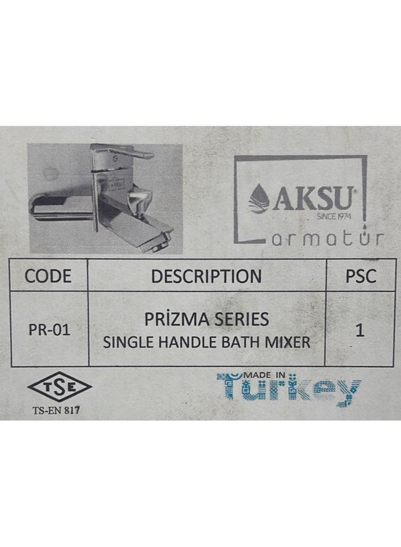خلاط حمام تركى لون فضى بمقبض واحد  pr-01 - Image 3