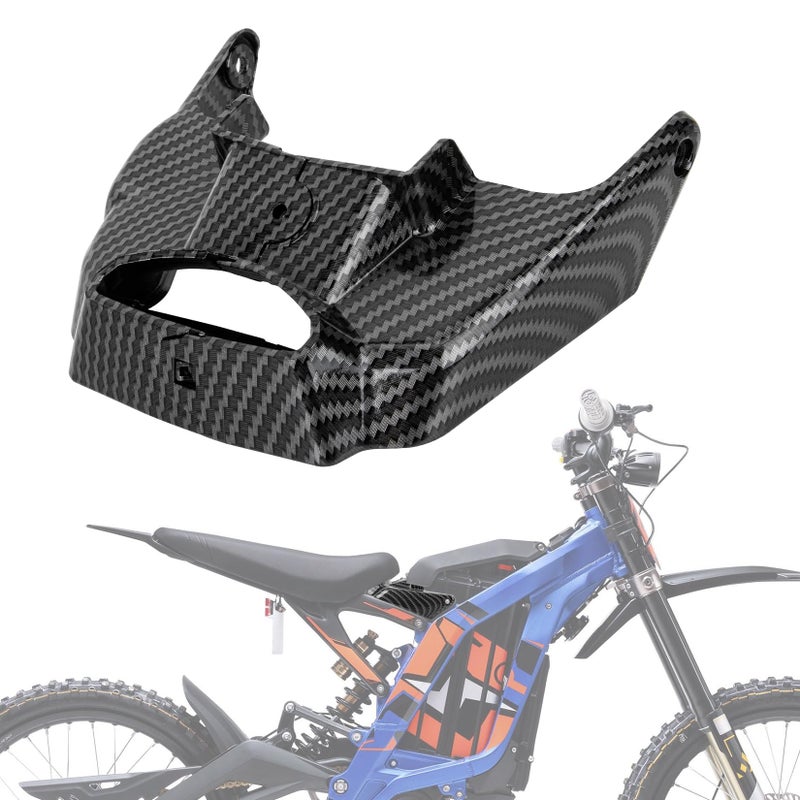 غطاء جانبي للبطارية لدرجات سurron الكهربائية بنمط ألياف الكربون لحماية البطارية وغطاء قفل حجرة البطارية لدرجات الدراجات الكهربائية لايت بي سورون S و سورون X