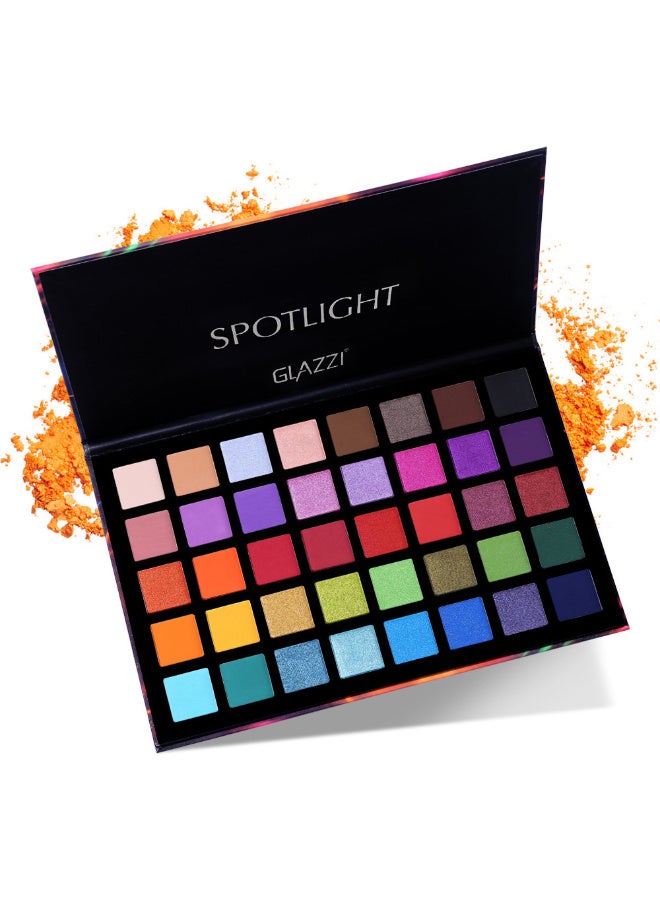 GLAZZI Spotlight Eyeshadow Palette Professional 40 Color Eye Shadow Matte Shimmer Makeup Pallet Highly Pigmented Colorful Powder Long Lasting Waterproof Eye Shadow - Image 3