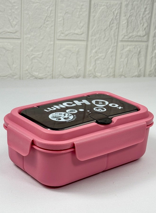 Toshionics Lunchbox 1.2L – Bento Meal Box with 3 Compartment, Spoon & Fork and Integrated Cutlery Storage Slot on Lid – Freezer, Dishwasher and Microwave Safe, Leakproof and Airtight with Triple Compartment, BPA-Free, Lightweight, Durable Food Container for Adults and Kids – Home, Office, School, Daycare, Travel – 19x12x5 cm - Image 2