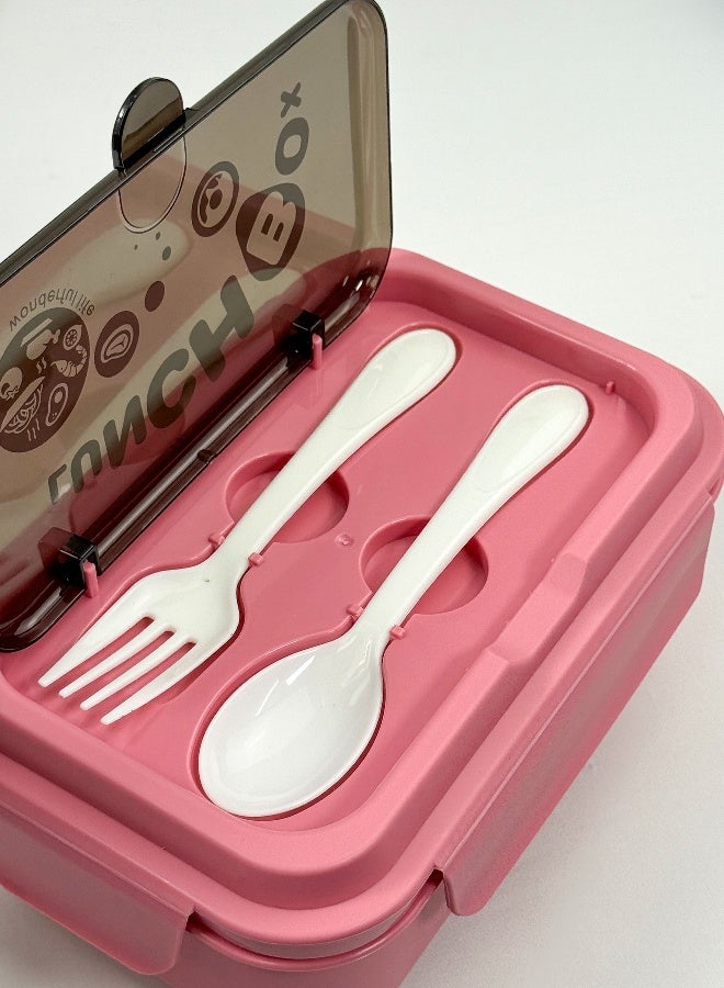 Toshionics Lunchbox 1.2L – Bento Meal Box with 3 Compartment, Spoon & Fork and Integrated Cutlery Storage Slot on Lid – Freezer, Dishwasher and Microwave Safe, Leakproof and Airtight with Triple Compartment, BPA-Free, Lightweight, Durable Food Container for Adults and Kids – Home, Office, School, Daycare, Travel – 19x12x5 cm - Image 3