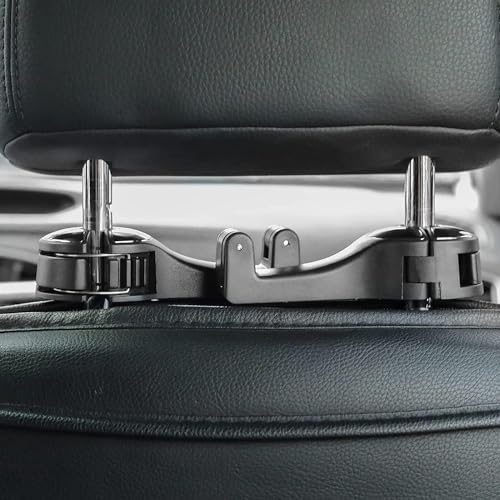 KBS Car Hooks Back seat Hanger Headrest Upgraded 2 in 1 Car Seat Hooks with Phone Holder for Purse, Backpacks,Toys,and Even Bottle Storage Organizer Car Hanging Accessories (CAR-Hook-Heavy-2) - Image 5