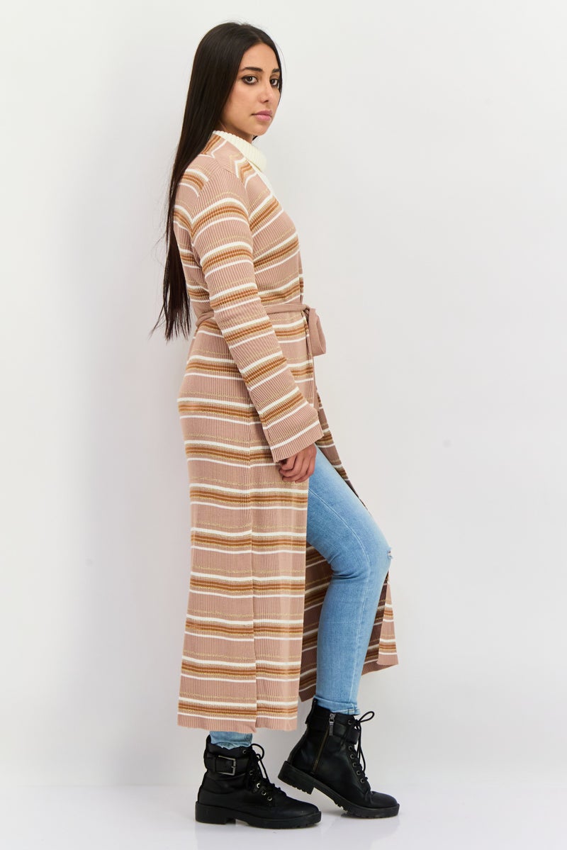 Black Tape Women Stripe Cardigan, Multicolor  - Image 3