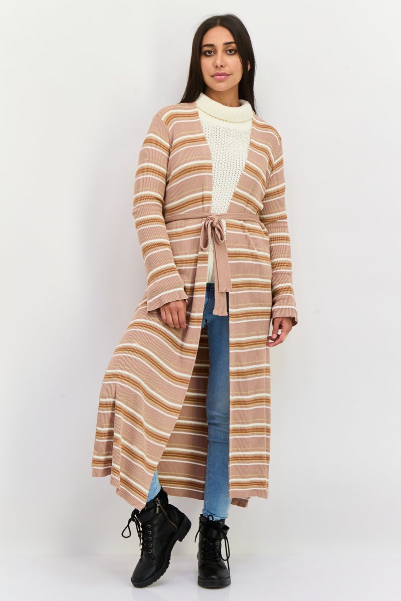 Black Tape Women Stripe Cardigan, Multicolor  - Image 1