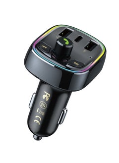 WEKOME Fast Car Charger with MP3 Bluetooth Player Black  - Image 1