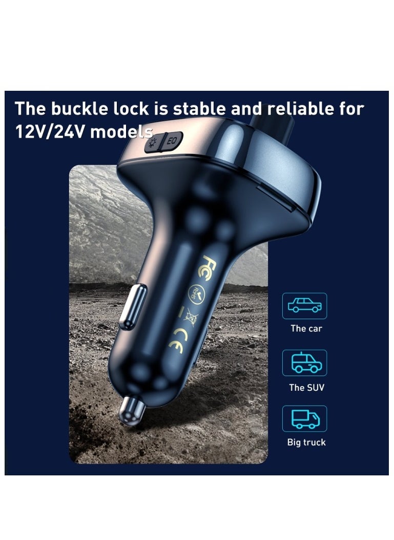 WEKOME - Fast Car Charger with MP3 Bluetooth Player Black - Image 1