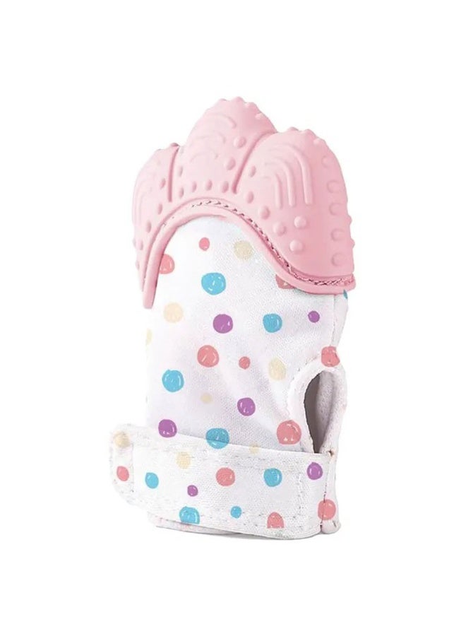 BabyJem Baby Tooth Scarifying Butterfly Gloves For 3+ Months - Pink