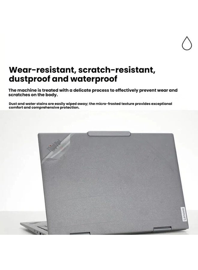 عام ملصق حماية لابتوب متوافق مع Lenovo ThinkPad X1 Yoga الجيل التاسع 14 إنش 2024 Notebook، ملصق مقاوم للخدوش بثلاثة جوانب لفيلم الكمبيوتر المحمول. - Image 3