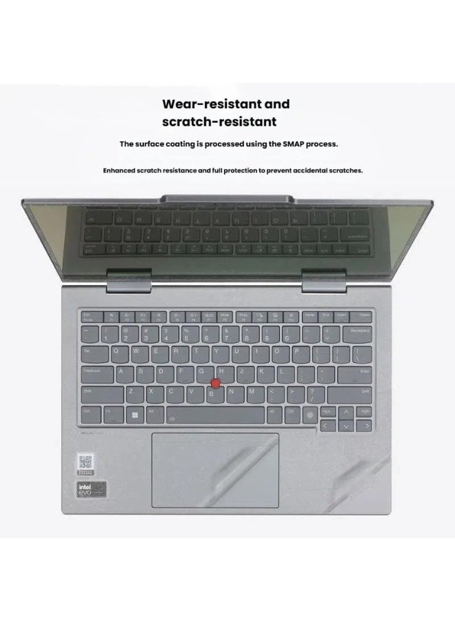 عام ملصق حماية لابتوب متوافق مع Lenovo ThinkPad X1 Yoga الجيل التاسع 14 إنش 2024 Notebook، ملصق مقاوم للخدوش بثلاثة جوانب لفيلم الكمبيوتر المحمول. - Image 2