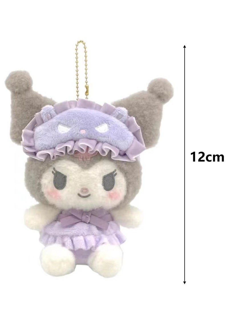 Cute Plush Pendant Eye Mask Pajamas Toy Keychain School Bag Pendant (Kulomi)  - Image 2