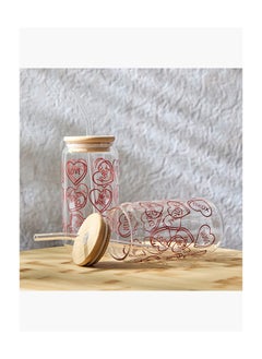 Home Box Zen Borosilicate 4-Piece Valentine Mason Jar with Straw Set -  - Image 5