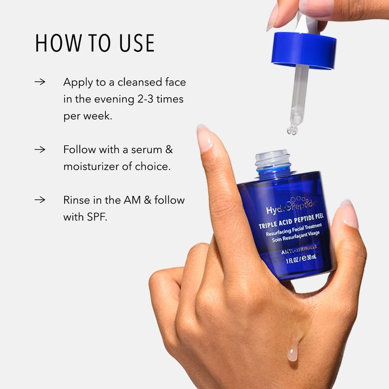 HydroPeptide قناع هيدروبيبتيد ثلاثي الأحماض لتقشير البشرة، 1 أونصة (قد يختلف التعبئة)  - Image 4