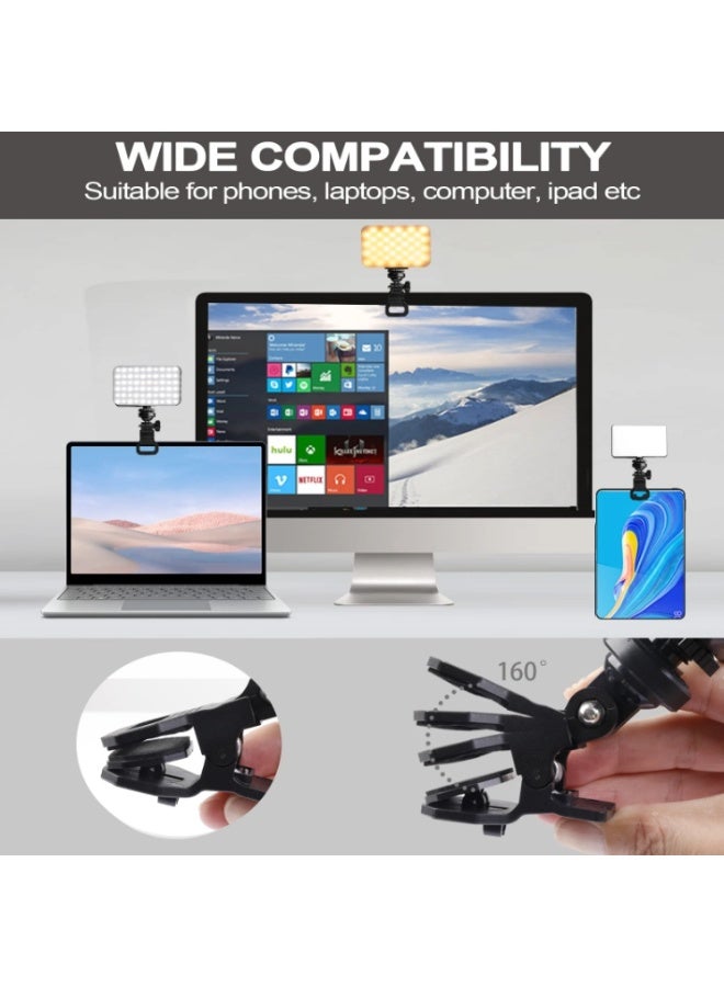 Rechargeable Square Phone Clip LED Fill Light for Photography Streaming Makeup Webcam Pocket Video Lighting-Plastic SMD LED - Image 3