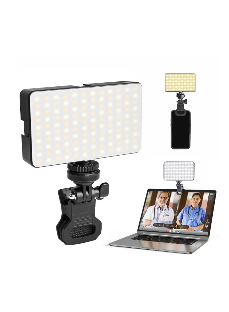 Rechargeable Square Phone Clip LED Fill Light for Photography Streaming Makeup Webcam Pocket Video Lighting-Plastic SMD LED - Image 4
