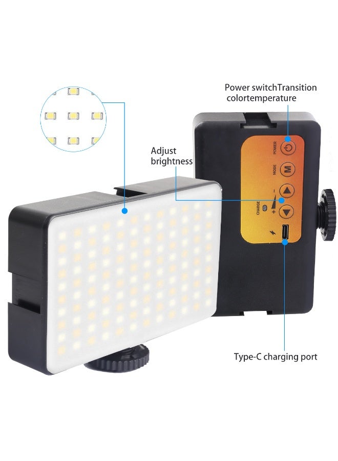 Rechargeable Square Phone Clip LED Fill Light for Photography Streaming Makeup Webcam Pocket Video Lighting-Plastic SMD LED - Image 2