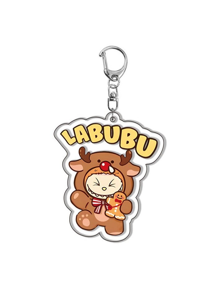 LABUBU 10-Pack of Labubu Keychains Birthday Gift Light WeightKey Tags Portable Key Rings For Bag Backpack Boys Girls Kids  - Image 2