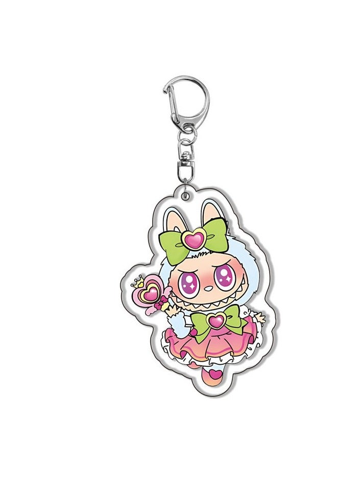 LABUBU 10-Pack of Labubu Keychains Birthday Gift Light WeightKey Tags Portable Key Rings For Bag Backpack Boys Girls Kids  - Image 3
