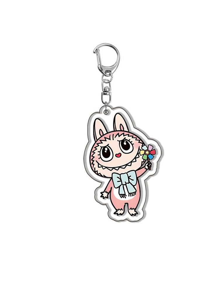 LABUBU 10-Pack of Labubu Keychains Birthday Gift Light WeightKey Tags Portable Key Rings For Bag Backpack Boys Girls Kids  - Image 5