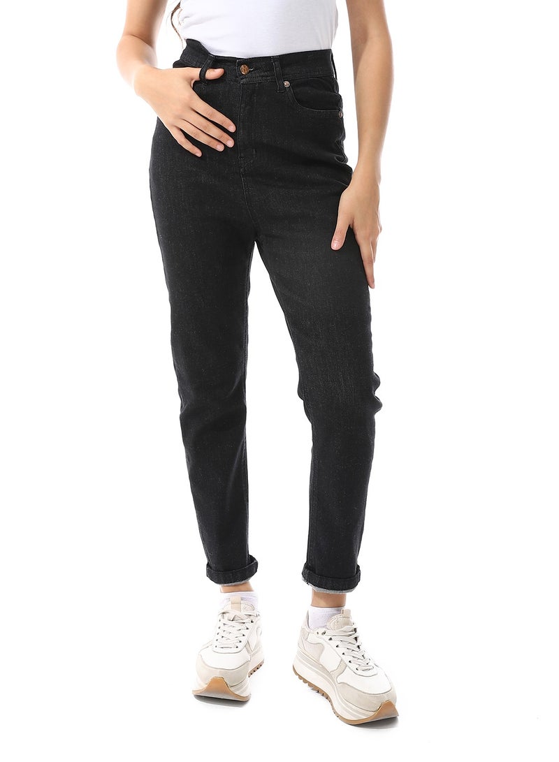 Andora Traditional Five Pockets Skinny Jeans Pants_ Black - Image 1