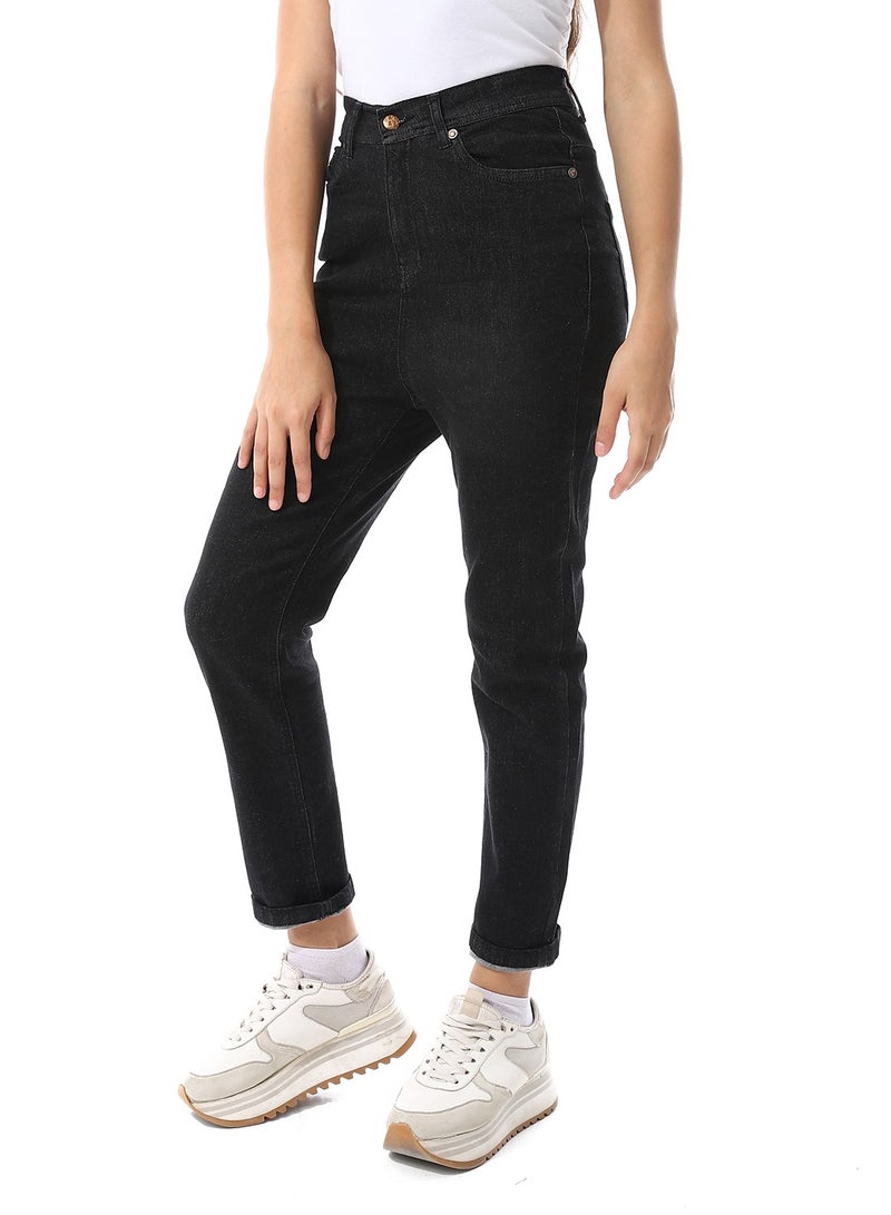 Andora Traditional Five Pockets Skinny Jeans Pants_ Black - Image 2