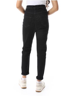 Andora Traditional Five Pockets Skinny Jeans Pants_ Black  - Image 3