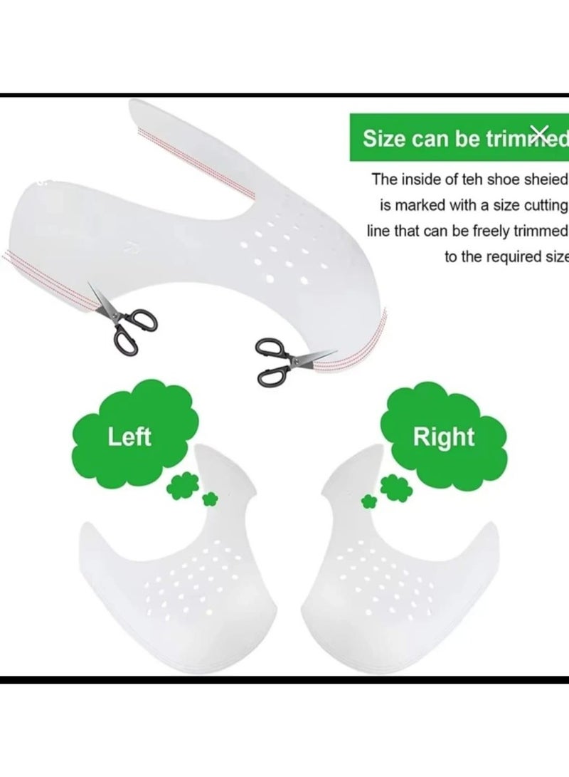 King Shoes Shield Protector for Sneakers and Athletic Shoes – Anti-Crease Shoes Accessories – Universal Toe Box Support Insert – Prevent Shoe Creases and Deformation – Trim to Fit – Durable Washable TPE Material – Breathable with 23 Ventilation Holes – Fits Most Shoe Types and Sizes – Suitable for Men and Women – Comfortable Lightweight Fit – Protects the Upper Structure of the Shoe – Maintains Shoe Shape – Reusable and Flexible Shoe Tree Style – Prevent Wrinkles and Extend Shoe Life – Ideal for Sports Shoes, Trainers, Running Shoes, Casual Shoes – Keeps Shoes Dry and Fresh – Easy to Use and Customize – Comes in Black and White Colors – Anti-Odor and Anti-Moisture Features – Great for Daily Wear or Storage – Shoe Shape Keeper for Sneakers and More – Lightweight Shoe Deformer Preventer – Trim with Scissors for Exact Fit – Protect Your Favorite Footwear from Early Wear – Keeps Your Kicks Looking New - Image 3