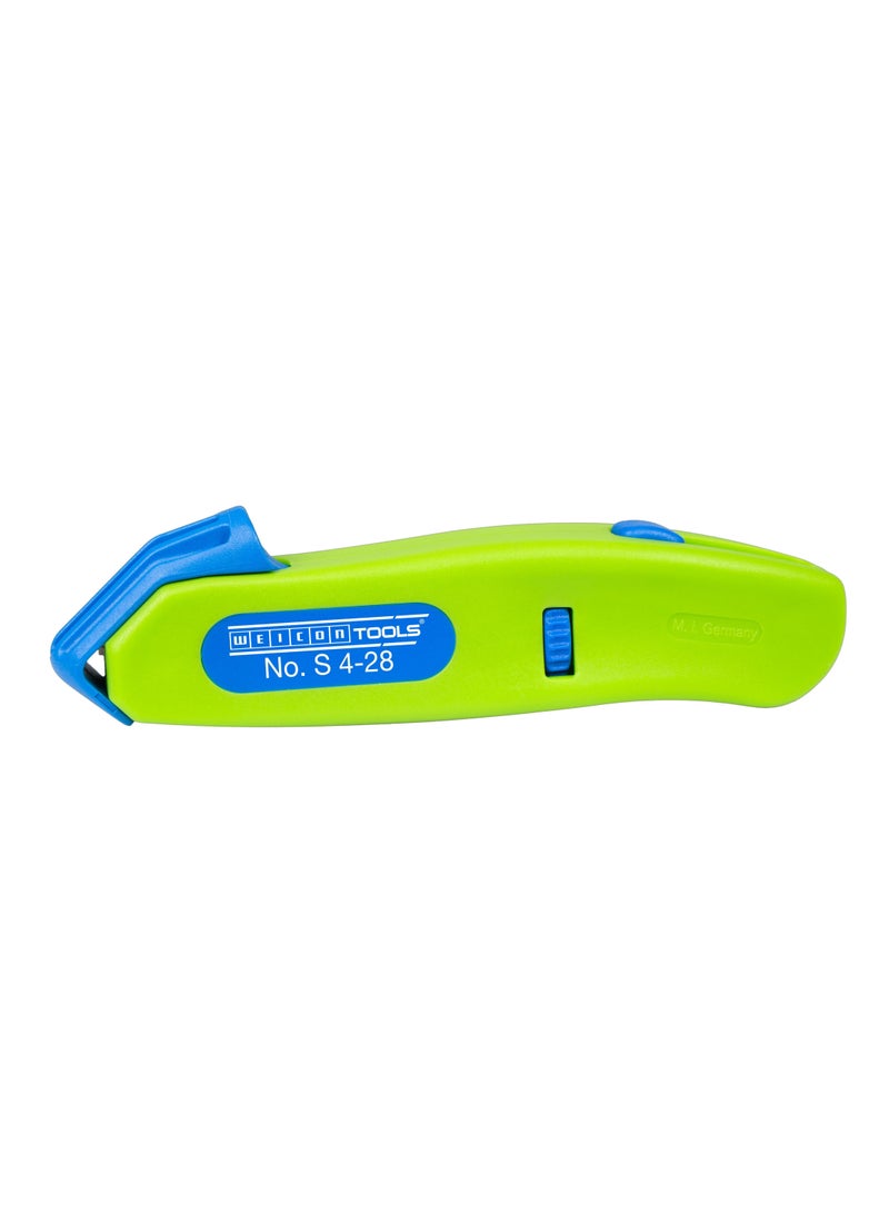 WEICON TOOLS Cable Knife No. S 4-28 Green Line | sustainable raw materials | for 4 - 28 mm | incl. retractable hook blade - Image 1