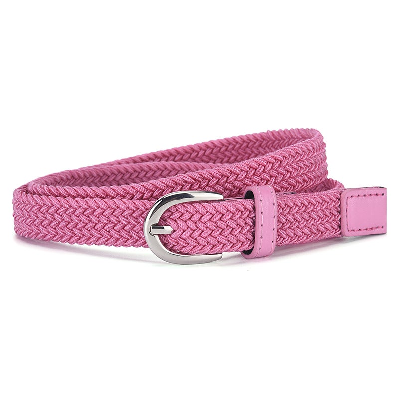 Children'S Canvas Belt Unisex Military Training Pants Belt Women'S Fashion Elastic Elastic Woven Lazy Belt - Image 1