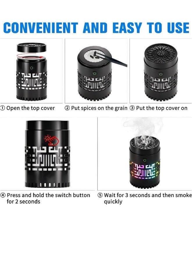 Oud Bukhoor Bakhoor Arabic Electric Incense Oud Burner with Full Quran Muslim Speaker Remote and App Control - Image 4