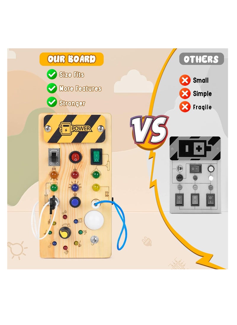 لوح نشط خشبي للأطفال مونتيسوري مع 8 مفاتيح تحكم في الأنوار LED - ألعاب حسية للأطفال. - pzsku/Z70C3266BD24CB6B5FD79Z/45/_/1701155325/59ccabe0-a05f-43a3-a63b-a08b5aa33895