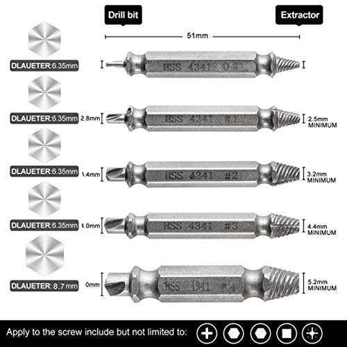 DIY Crafts Combo Set, Style No # 1, Repair 4X Double Side Damaged Screw Extractor Out Re (Combo Set, Style No # 1) - Image 2