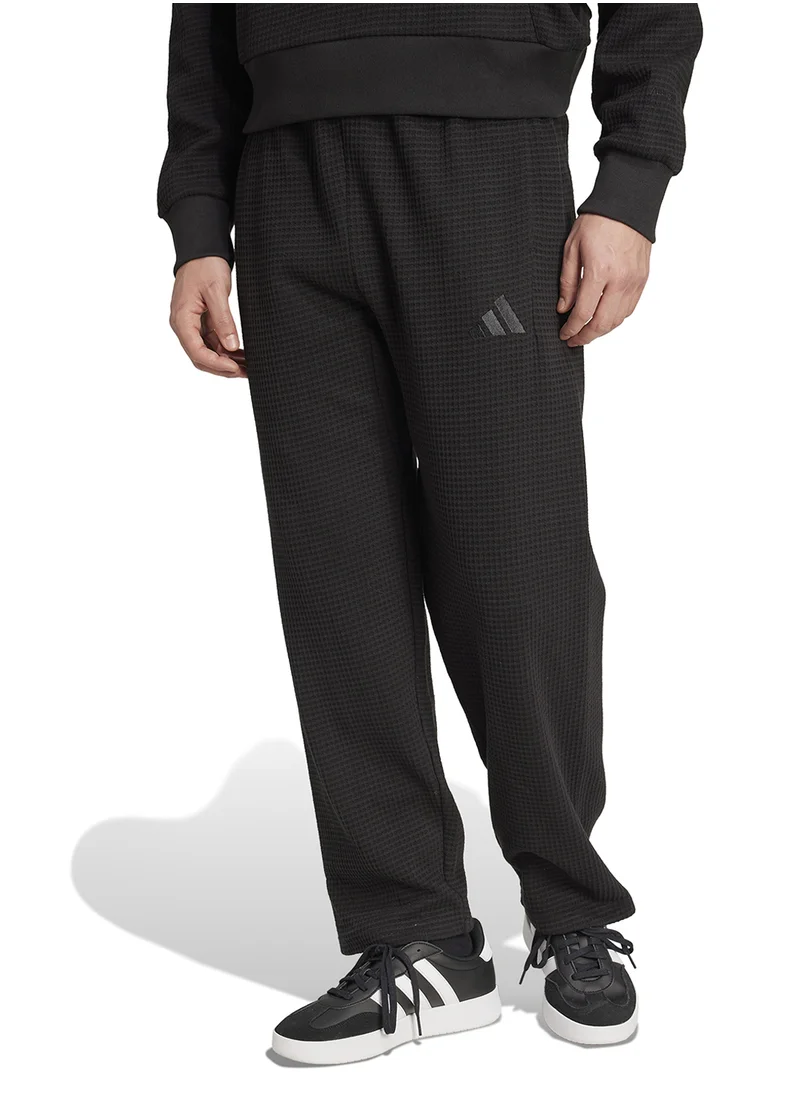 Adidas All Szn Waffle Knitted Open Hem Joggers
