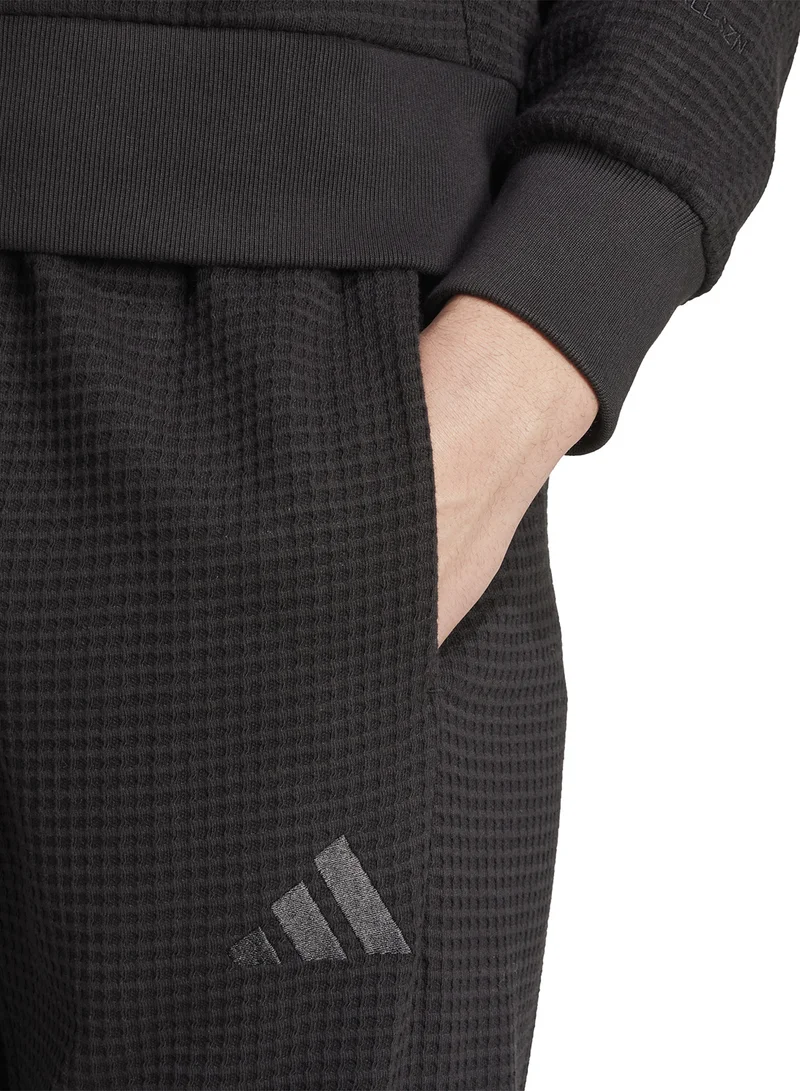 adidas بنطلون رياضي رجالي من الصوف بنمط الوافل